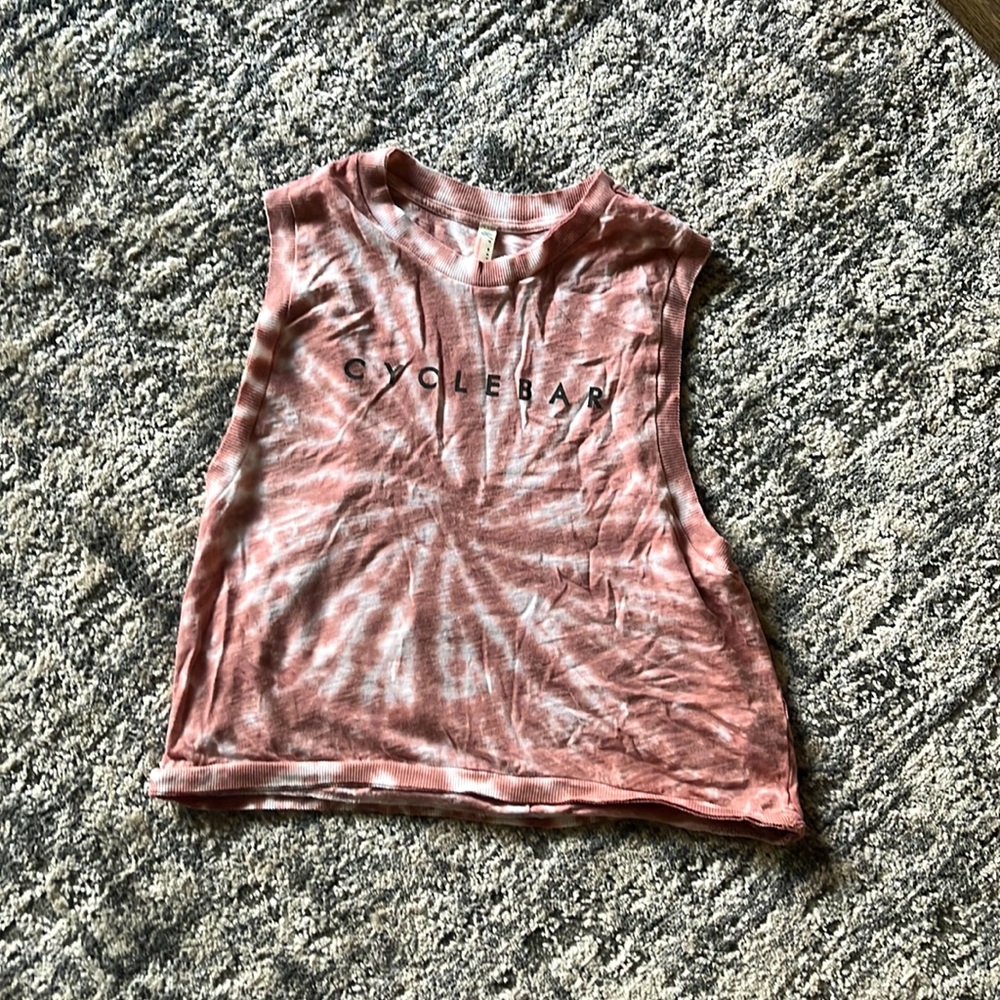 CycleBar Pink Tye-Dye Tank Top